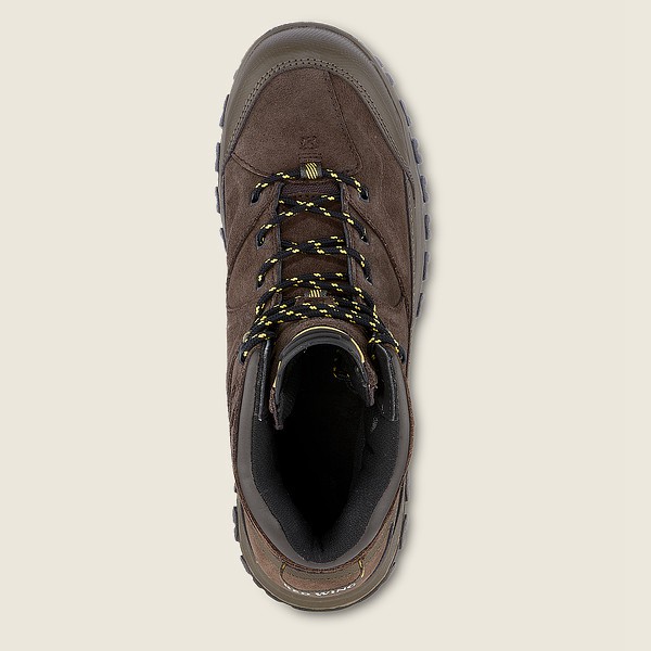 Red Wing Mens Trbo - 5-inch Waterproof Safety Toe - Hiking Boots Dark Brown - 6957ZXLNI